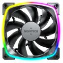 Montech Datora korpuss ventilators AX120 PWM BLACK 3 IN 1, 120mm, 720-1760RPM, 27dB, 3x4PIN, RGB apgaismojums