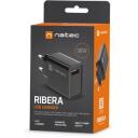 Natec Lādētājs RIBERA NUC-2058, 18W, 100-240V, 50/60Hz, 3A, 1xUSB-A, ātrā uzlāde, universāls
