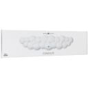White Shark CUMULUS-W tastatūras plaukstas balsts KP-012, 430mm &times; 110mm, 25mm, &scaron;ūnu gumija, atmiņas putas, neslīdo&scaron;a virsma