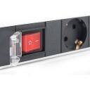 Digitus Maitinimo juosta DN-95402, 2m, 7 lizdai, 250V, 16A, 4000W, 1U aliuminio PDU