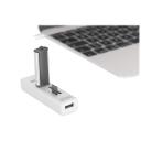 Digitus USB Type-C OTG 3-Port HUB un kar&scaron;u lasītājs DA-70243, 3xUSB 2.0, 480 Mbit/s, balts