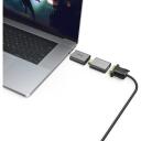 Hama 6in1 adapteris Connect2Go 00200306, 6 porti, USB-C, Mini-DisplayPort, HDMI, VGA, pelēks