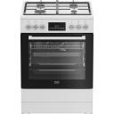 Beko Krosnis FBM62330GWDTN, 60cm, 72L, dujinė viryklė, elektrinė orkaitė, LED ekranas, kepimas