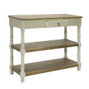 Papildu galds SAMIRA 97x35xH80,5cm, antīki balta/dabisks 13728 Allit