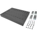 Digitus Fiksēts Montāžas Plaukts DN-97645, 1U, 600mm, 50kg, melns, regulējamas stiprinājuma sliedes