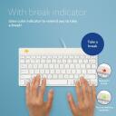 R-Go Tools klaviatuur RGOCOUSWDWH, QWERTY, kaabel, 1.6 m, valge, ergonoomiline disain, LED indikaatorid, kompaktne