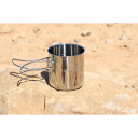 Nerūsējo&scaron;ā tērauda krūze 'Space Safer', salokāmi rokturi, 0,6 L, R100001, BasicNature