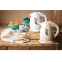 Elektrinis virdulys 850 W 1 L plastiko korpusas su 360° pasukama baze baltas AD08 Adler