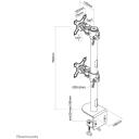 Neomounts настенный кронштейн FPMA-D960DVBLACKPLUS, 17-49", 15 кг, 2 дисплея, 0-180&deg; наклон, 0-180&deg; поворот, черный