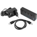 Natec USB keskjaam Mantis 2 NHU-1557, 4xUSB 3.0 A, 1xUSB B, 230V, l&uuml;litid, toiteallikas