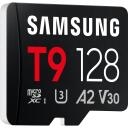 Samsung M&auml;lukaart T9 microSD MB-MH128T/WW, 128 GB, UHS-I U3 Class 10 V30 A2, SD adapter, veekindel, l&ouml;&ouml;gikindel, tolmukindel