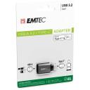 Emtec Adapter USB3.1 Type-C ECADAPT600C, 2, USB Type-A - pesa, USB Type-C - pistik, must v&auml;rv