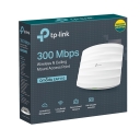 TP-Link EAP110 N300 Wi-Fi griestu/&shy;sienas stiprināms piekļuves punkts 300 Mbps 2.4 GHz 1&times;10/100 Mbps PoE Balta