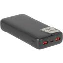 Rivacase Power Bank VA2521, 20000 мАч, 20W PD, 2xUSB-A, 1xUSB-C, ЖК-дисплей, серый
