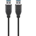 Goobay USB 3.0 SuperSpeed kabelis 93929, 3 m, 5 Gbps, USB 3.0 spraudnis (A tips), melns