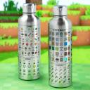 Paladone Minecraft metallvesi pudel PP7995MCF, 500 ml, roostevaba teras, mitmev&auml;rviline, ametlikult litsentseeritud toode