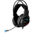 Esperanza Austiņas EGH7100, 269g, 32&Omega;, 4cm, 1.5m, vadu, binaurālas, USB 2.0, melnas, mikrofonu, RGB LED