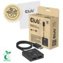 Club3D VIDEO SWITCH DP 2IN-1 CSV-1009, 8K, 3x DisplayPort, 0.5m, черный