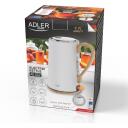 ADLER elektriskā tējkanna AD 1352, 1850-2200 W, 220-240 V, 1.7 L, metāla korpuss, automātiskā izslēg&scaron;anās, svira
