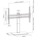 Sbox pārvietojamais grīdas statīvs FS-305-2, 37-70'', 40kg, 600x400, VESA 200x200, augstuma regulē&scaron;ana 360-550mm, melns