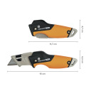 Saliekamais nazis CarbonMax&trade;, FISKARS, 1027224, 1 asmens, ergonomisks rokturis, melns/oranžs