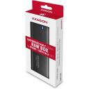 Axagon SSD korpus EEM2-SB2 USB-C 3.2 Gen 2, M.2 NVMe/SATA, must, 94 x 41 x 10 mm