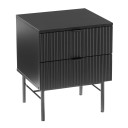 Naktsskapītis SEQUENCE ar 2 atvilktnēm 45x40xH55cm, melns 45157
