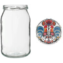 900 ml keeratava kaanega purk v&auml;rvilise &Oslash;82/6 kaanega BROWIN 132903, 6 tk