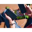 Tracer EnerGo 10000mAh Power Bank TRABAT47514, 10000mAh, 5V2A, 2xUSB-A, 1xUSB-C, pelēks, zils, USB-C kabelis