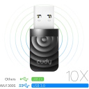 AirMax AC1300 Divu Joslu WiFi USB Adapteris USB 3.0 Liela ātruma Augsta atdeves Melns Cudy WU1300S