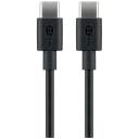 Goobay USB-C uzlādes un sinhronizācijas kabelis, 2 m, 51243, 60W, 3 A, līdz 480 Mbps, melns