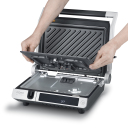 Double contact grill with thermocontrol 2000W stainless steel black SteakMaster Pro 02838 Caso