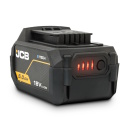 JCB JCB-18PKIT-4 Professional 18V įrankių rinkinys smūginis gręžtuvas-suktuvas 75Nm kampinis &scaron;lifuoklis 125mm 2x5.0Ah akumuliatoriai 4.5A įkroviklis