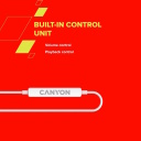 Проводные наушники с разъёмом USB C и поддержкой звука Hi Res SEP-6 Type C HiRes Sound Белые CNS-CEP6W CANYON