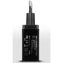 Axagon įkroviklis ACU-QS24 24W, 2x USB QC3.0, 5V-1.2A, 100-240V, juodas, energijos apsauga