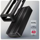 Axagon EEM2-40G USB-C 40 Gb/s M.2 NVMe SSD korpus, EEM2-40G, 40 Gb/s, alumiinium, passiivne jahutus, USB-C kaabel