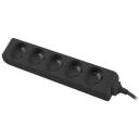 Lanberg pikendus PS0-05E-0150-BK, 1.5 m, 5 x CEE 7/5, 2500 W, 10 A
