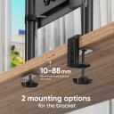 Onkron monitori kinnitus, D101E-B, 13-34 tolli, 8 kg, VESA 75x75/100x100 mm, kallutus -45&deg; kuni +45&deg;, p&ouml;&ouml;ramine 360&deg;