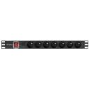Lanberg Pingeregulaator PDU-07E-0200-BK, 2m, 7x230V, 16A, 4000W, l&uuml;litiga, maanduskontaktid