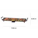 Beper Tepanjaki grill 90.386, 1800 W, 70.5x23.5 cm, mehaaniline, mittenakkuv kate, termostaat, rasva kogumise anum