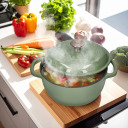 Enamelled Cast Iron Casserole BROWIN 330544 4.5 L sage green