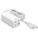 Mediarange įkroviklis MRMA124 100W, 1.5m maitinimo laidas, 3 USB-C, 1 USB-A, greitas įkrovimas, baltas
