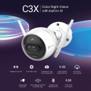 Ezviz C3X CS-C3X, 2MP, 106&deg; (diagonaal), 1920 &times; 1080, IP67, AI liikumise tuvastamine, kahepoolsed helid, v&auml;rviline &ouml;&ouml;n&auml;gemine