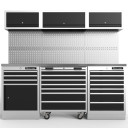 Dirbtuvių spinta, 3 moduliai, nerūdijančio plieno vir&scaron;us, K11360 KAMASA ĮRANKIAI