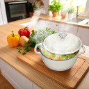 Emaljēta čuguna kastrolis BROWIN 330540 4 L Ekrū