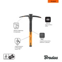 Pikērs, BRADAS, KT-KF1045, 450g, stikla &scaron;ķiedras rokturis, ergonomisks dizains