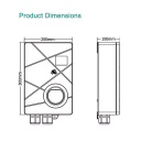EV Charge CUBE-EU03 sieninis įkroviklis 22 kW, Type 2, 3 fazės, 32 A, 6 m kabelis, su programėle, juodas
