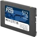Patriot Kietasis diskas SSD P220S512G25, 512GB, 550MB/s, 500MB/s, SATA III, 2.5 colio