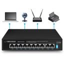 Esperanza ENS106 10-port Poe komutators, 10/100, 96W, 10 RJ-45, 8 PoE porti, 30W katram, 2 Gbit/s, CE, RoHS