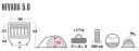 Kupola telts Nevada 5.0 5 guļvietas 355x280x160cm pelēka H-HP-10209 HIGH PEAK